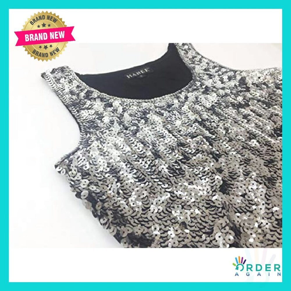 Sequin Glitter Gradient Tank Top Sleeveless Party Vest Y2K Chic - Picture 6 of 8